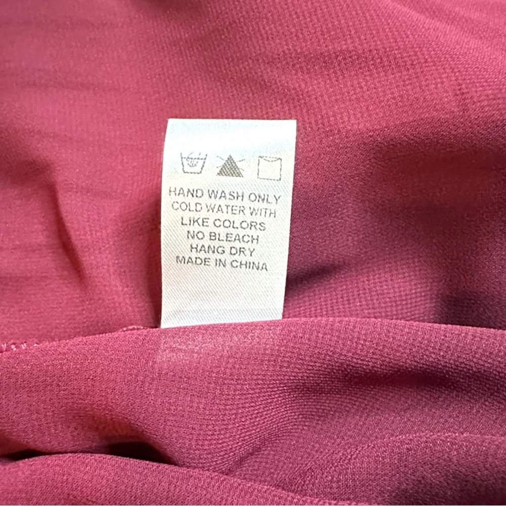 IR NWT Vernacular Satin Like Spaghetti Strap Dress in Deep Maroon. Size Small 💃 - Picture 12 of 14